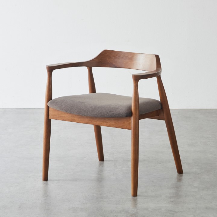 アームチェア / ファブリック座面