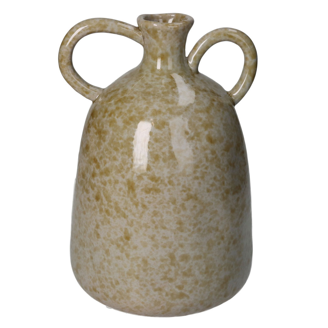 Vase Fine Earthenware Brown 15.4x15x21.7cm