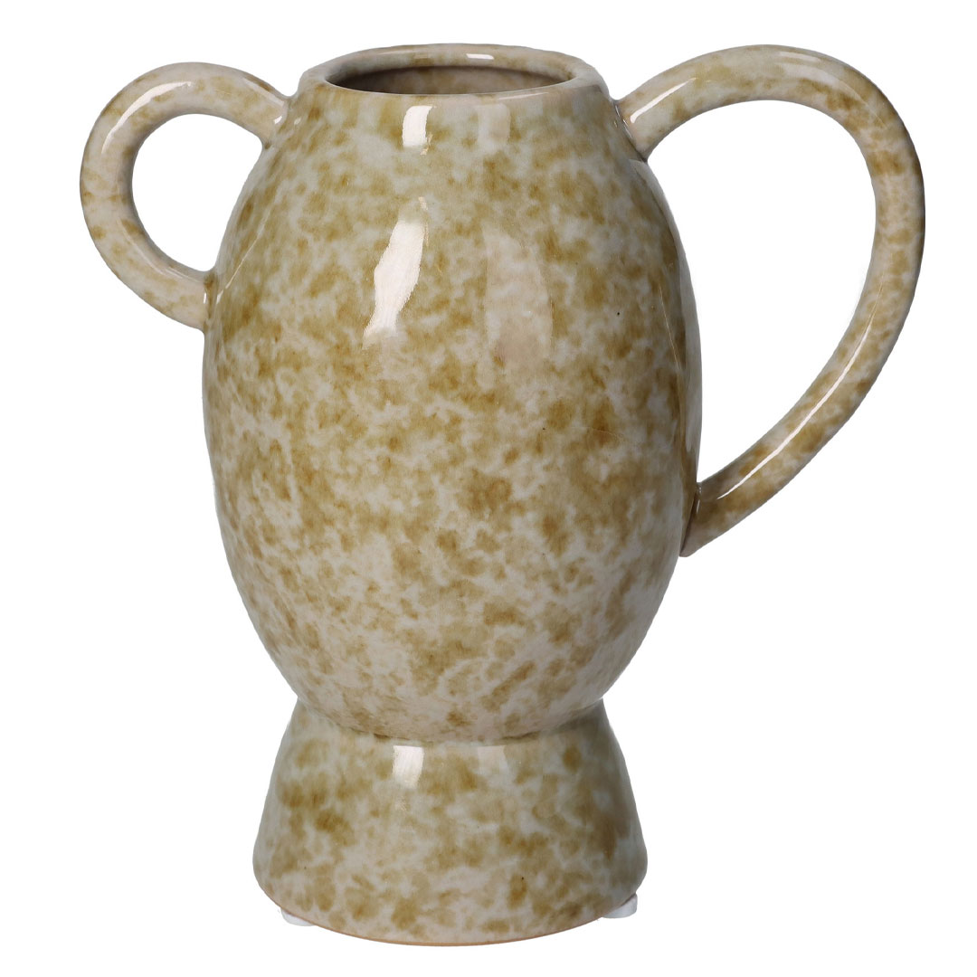 Vase Fine Earthenware Brown 16x10x17.2cm